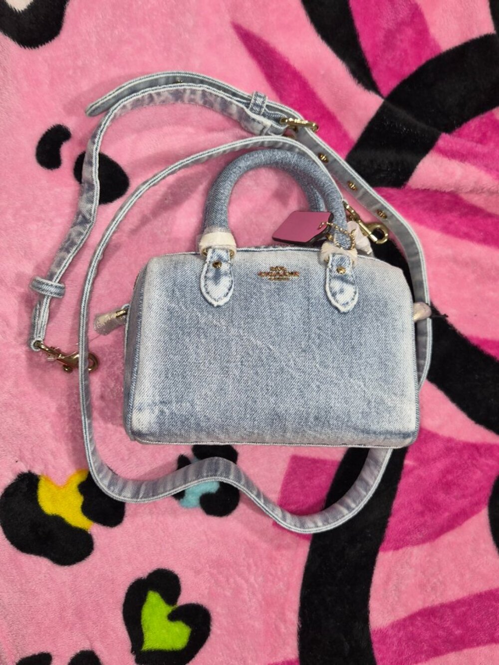 Coach Loved Denim Mini Rowan - Picture 2 of 6